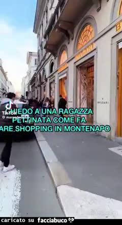 Chiedo ad una ragazza come fa a fare shopping in via montenapoleone ho sposato uno ricco