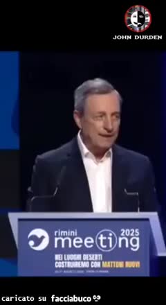 Draghi meeting Rimini parodia